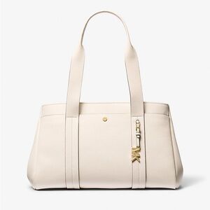 BRAND NEW Michael Kors Ivory Tote with Gold Accents